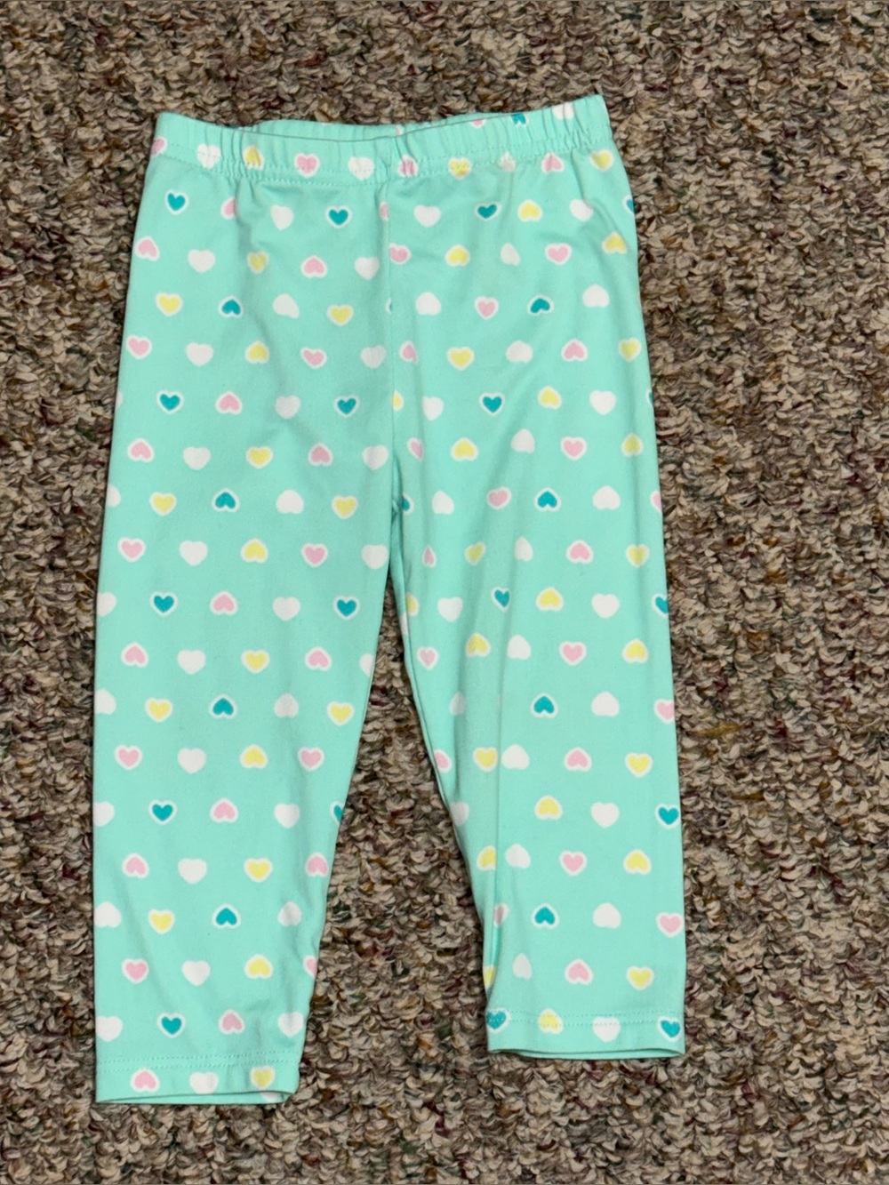 Kids girls toddler 18 month pants Mint Heart-Print leggings hello kitty